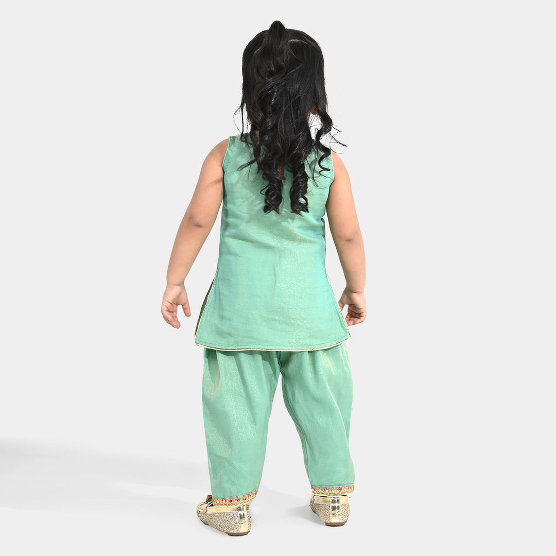 Infant Girls Net 2Pcs Suit (Zara Noor) - Green