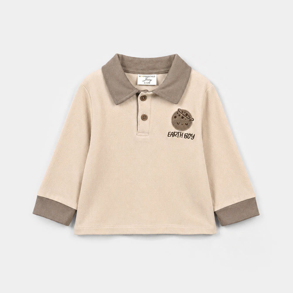 Infant Boys Cotton Interlock Knitted Suit 319 - 020 - Brown & Beige