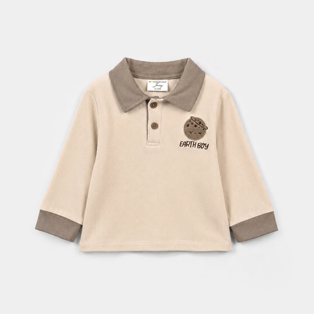 Infant Boys Cotton Interlock Knitted Suit 319 - 020 - Brown & Beige