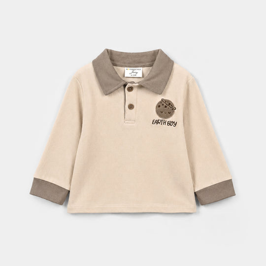Infant Boys Cotton Interlock Knitted Suit 319 - 020 - Brown & Beige