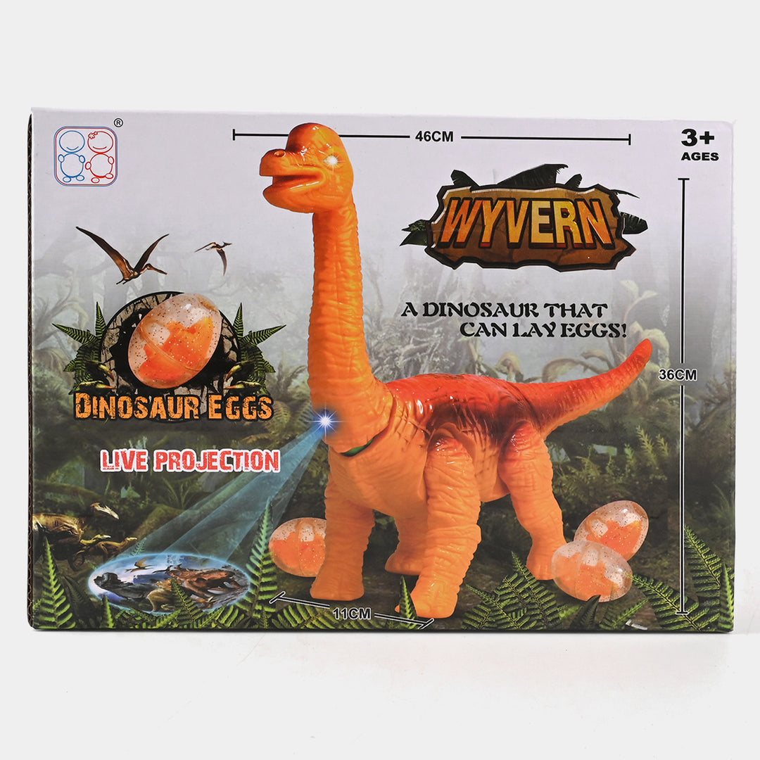 Electric Dinosaur Swing Toy- Laying Eggs - Sound Effects Toy