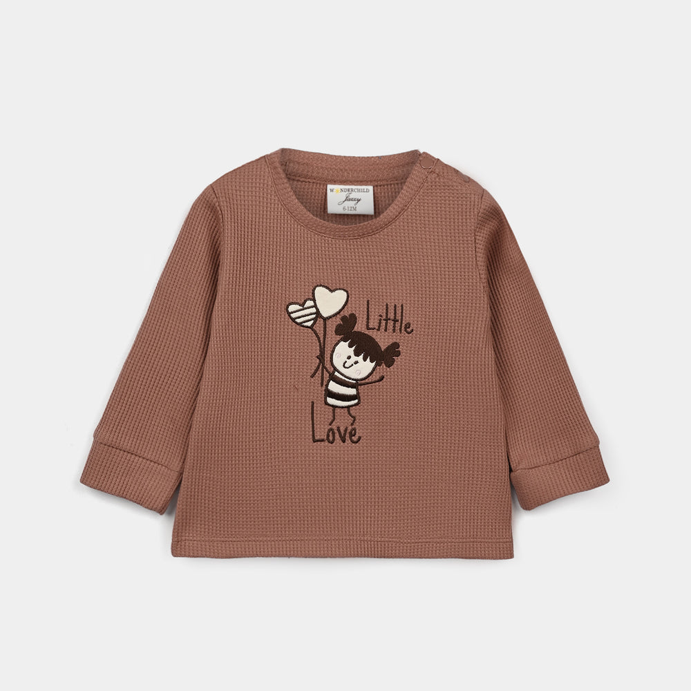 Infant Girls Thermal Knitted Suit 319 - 079 - Brown & Grey