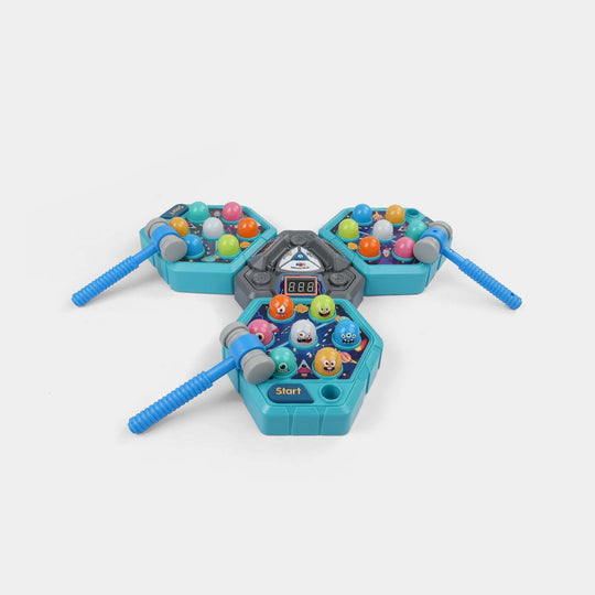 Triangle Whack A Mole Game with Light & Music
