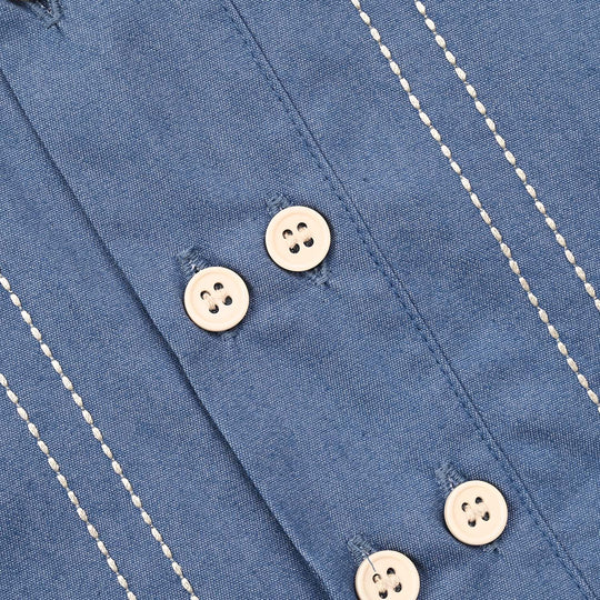 Infant Boys Cotton Interlock Woven Suit 320 - 036 - Blue & Beige