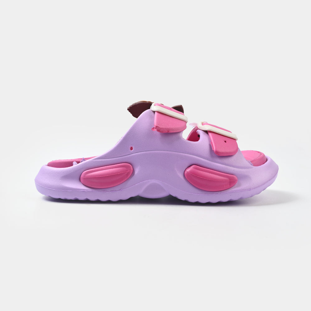 Girls Slipper A11+34-Fuchsia