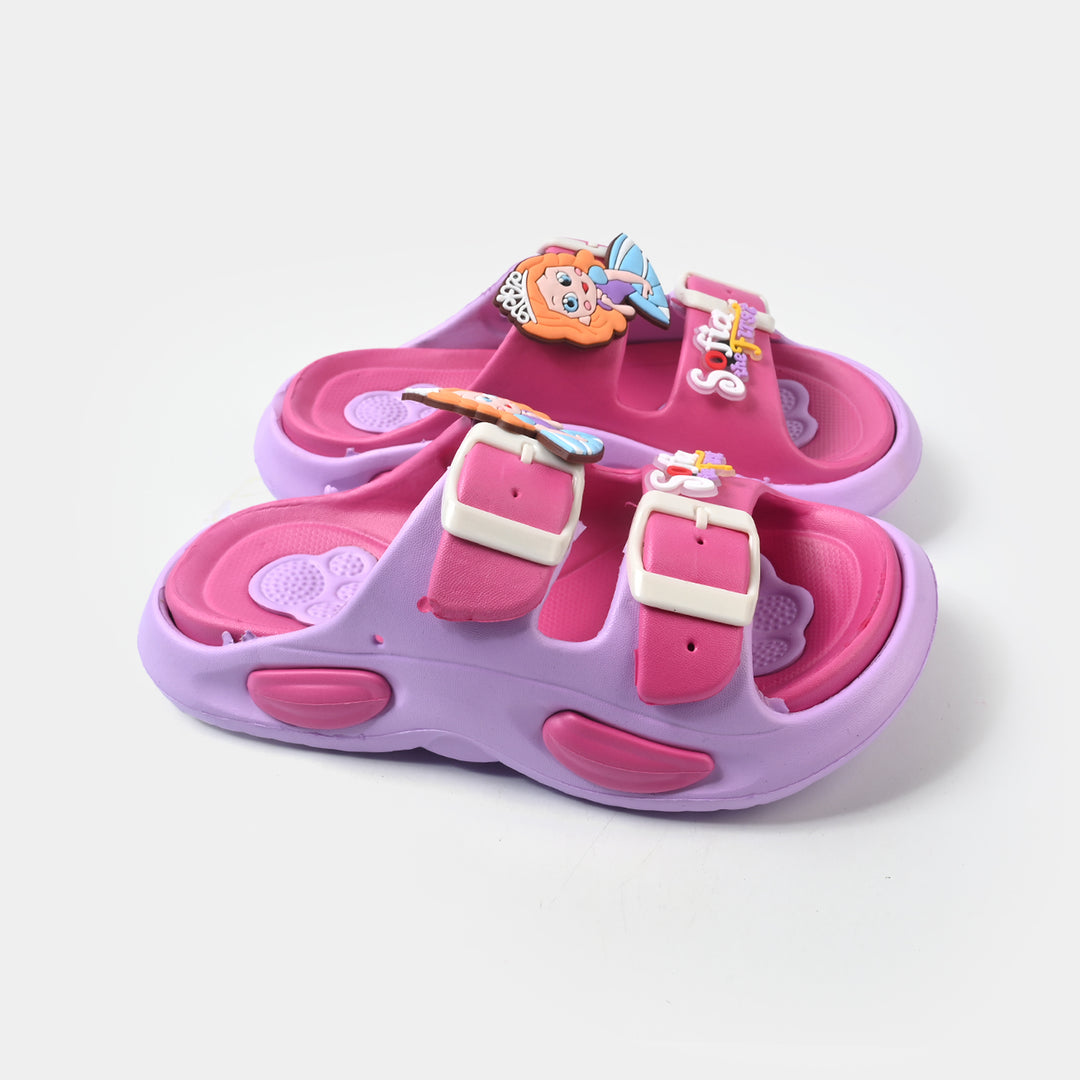 Girls Slipper A11+34-Fuchsia