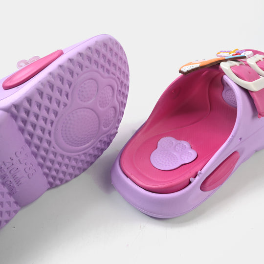 Girls Slipper A11+34-Fuchsia