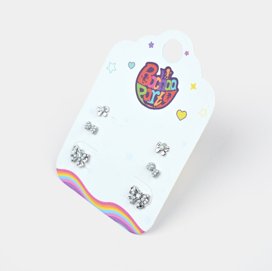 Fancy 3 Pair Stud Earring for Girls