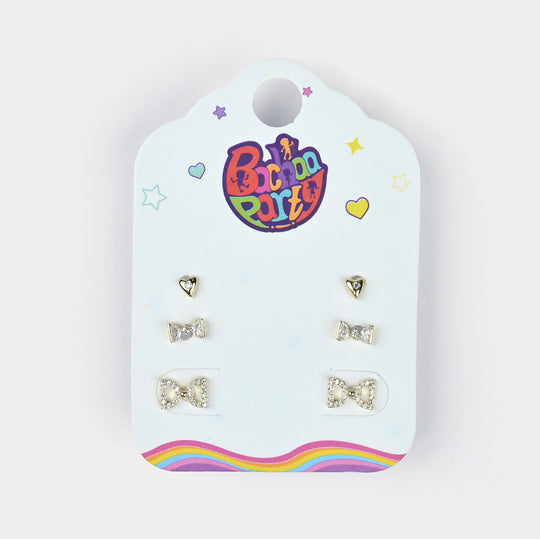 Fancy 3 Pair Stud Earring for Girls