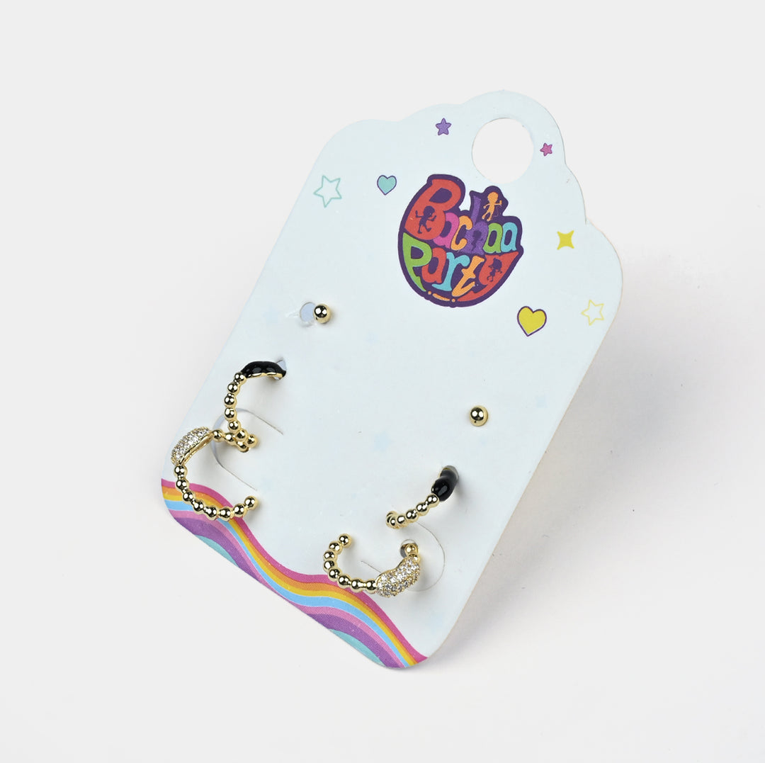 Fancy 3 Pair Stud Earring for Girls