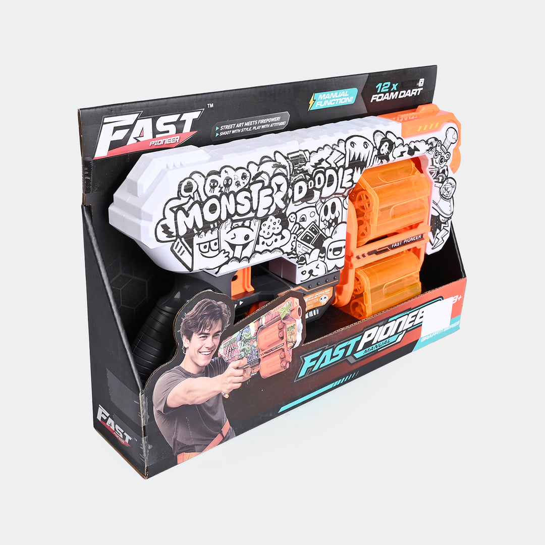 Fast Pioneer Monster Doodle Foam Dart Blaster