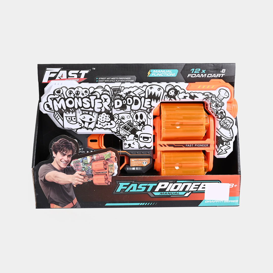 Fast Pioneer Monster Doodle Foam Dart Blaster