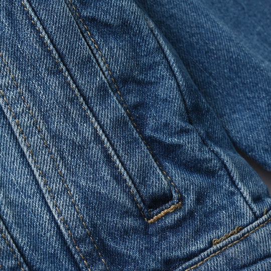 Boys Denim Stretch Jacket (Spidey) - Mid Blue