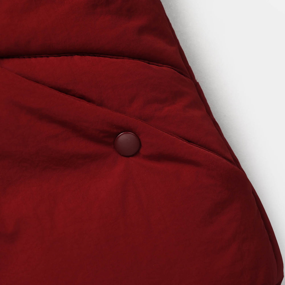 Girls Quilted Sleeveless Jacket - MAROON