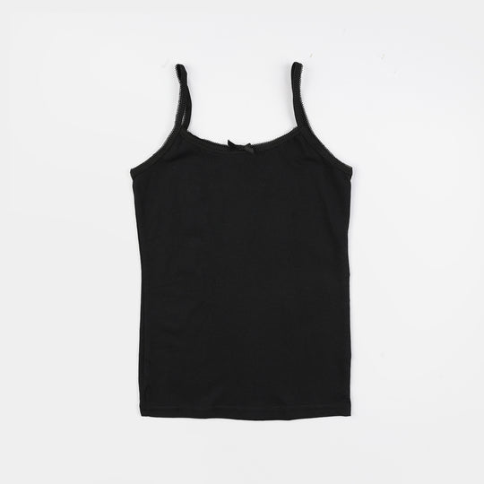 Girls Cotton Jersey Cami Pack of 2 (Basic) - Black/White