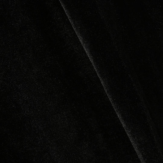 Girls Velvet Casual Top Shimmer - BLACK