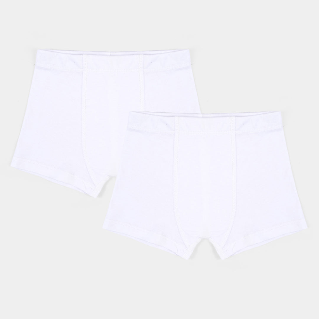 Boys Cotton Jersey Basic Boxer 2-Pack Of 2-White