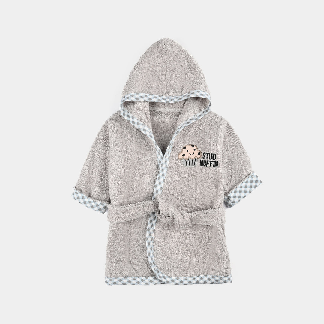 HOODED BABY BATH GOWN/BATH ROBE | 9-24M