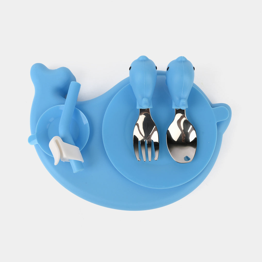 Dolphin Silicone Baby Feeding Set