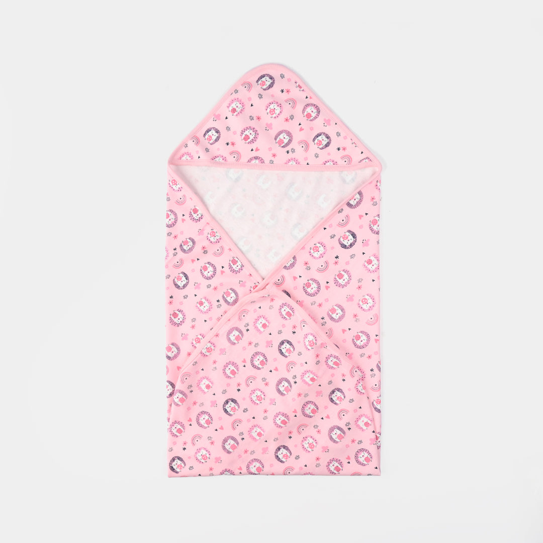 Animals Printed Wrapping Sheet-PINK