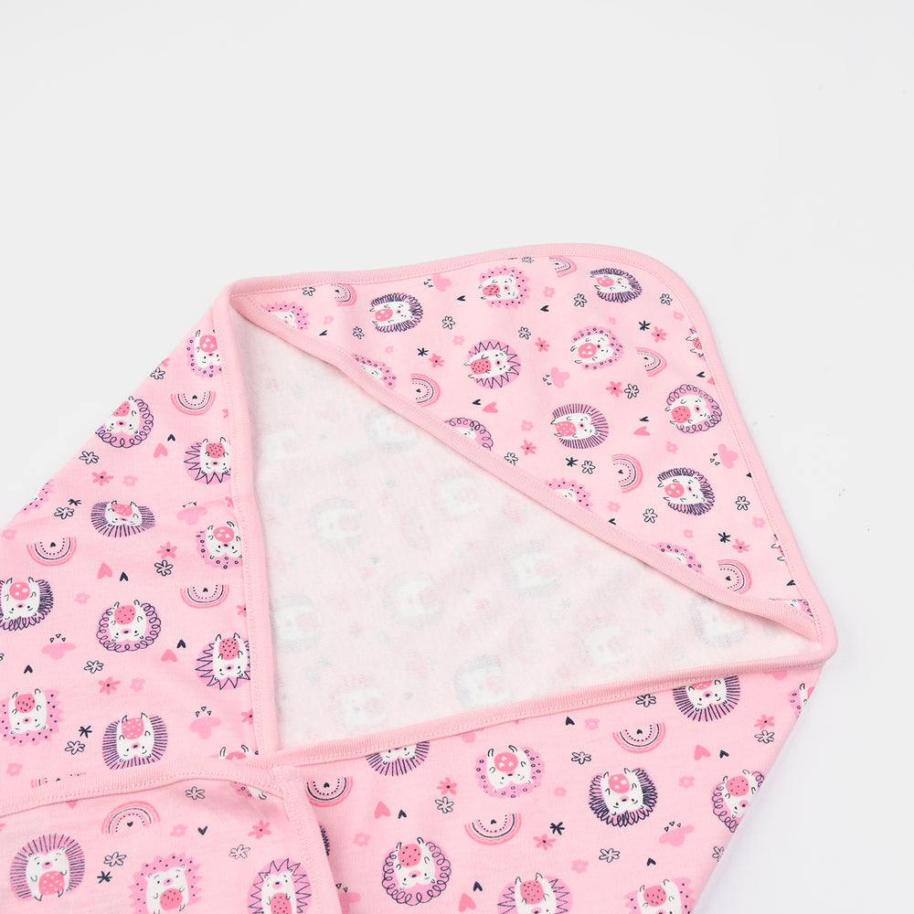 Animals Printed Wrapping Sheet-PINK