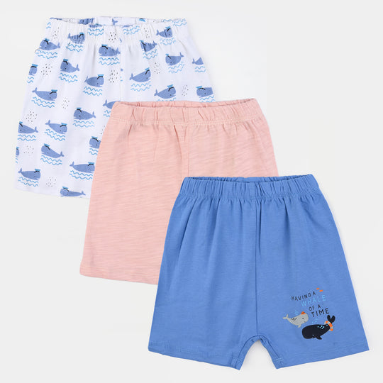 Infant Unisex Cotton Shorts 3-Piece Set