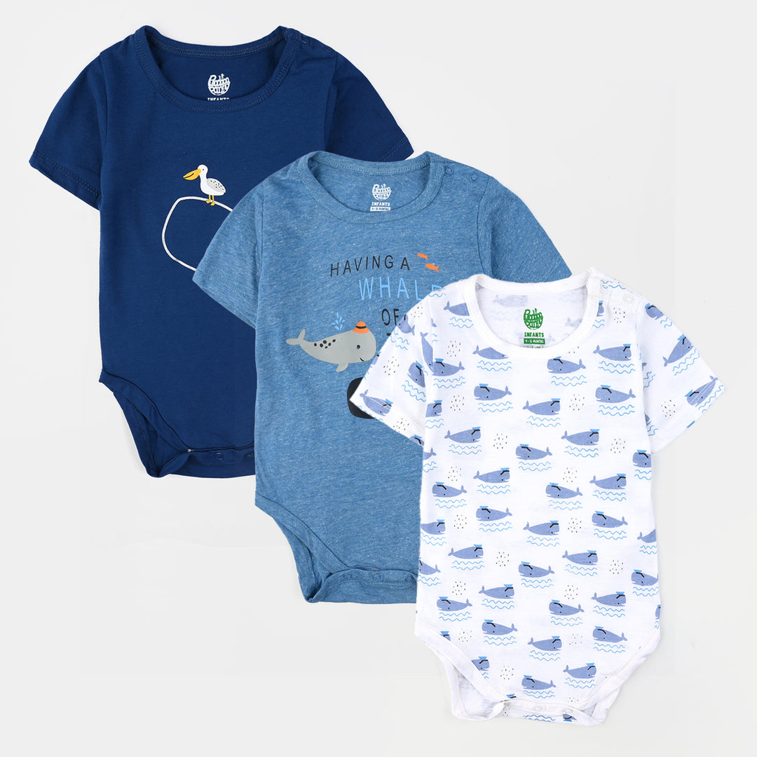 Infants Boys Cotton 3 Piece Set ROMPERS