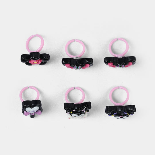 Cute Colorful Girls Ring Set | Pack of 6