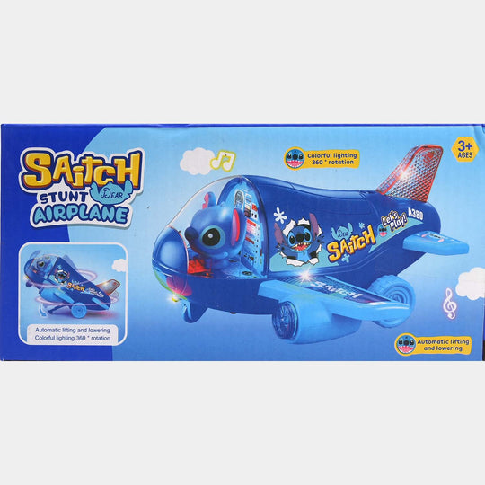 Kids Electric Stunt Rotating Plane with Light & Sound