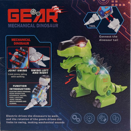 Kids Electric Gear Dinosaur Toy with Light & Music