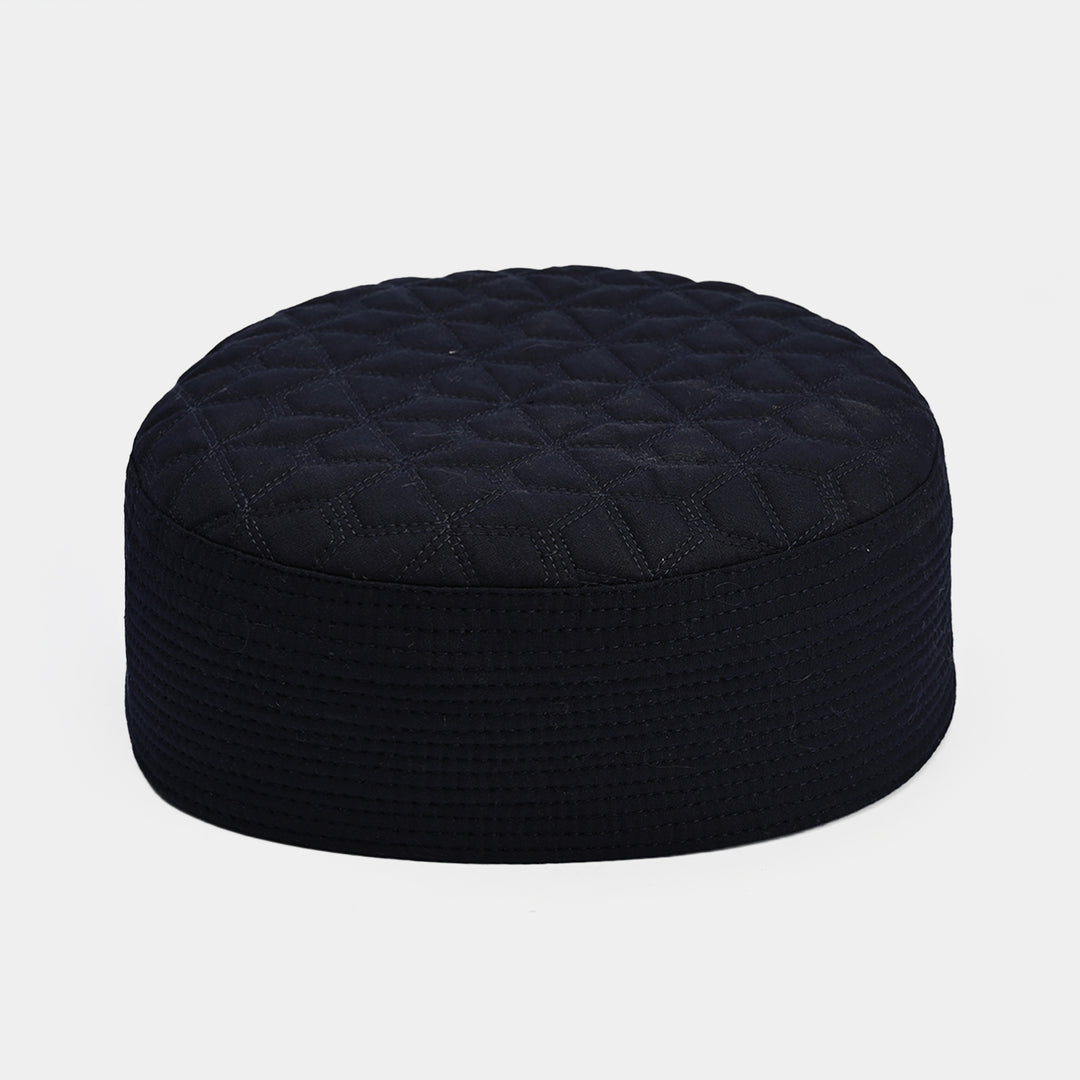 Islamic Boys Poly Viscose Prayer Cap-NAVY