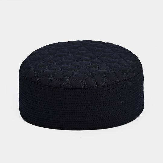 Islamic Boys Poly Viscose Prayer Cap-NAVY