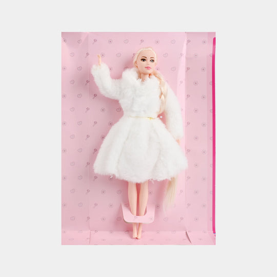 FASHION DOLL WITH MOVEABLE JOINT TOY FOR GIRLS