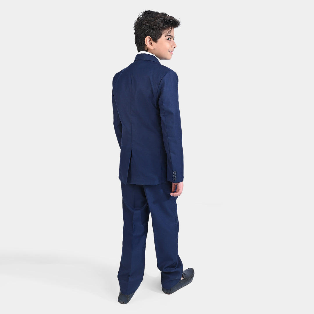Boys Poly Blend Formal 3-Piece Suit - Classic Lapel - Navy