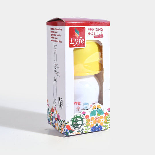 Lyfe Baby Plastic Feeding Bottle 2Oz |60ml |- Yellow