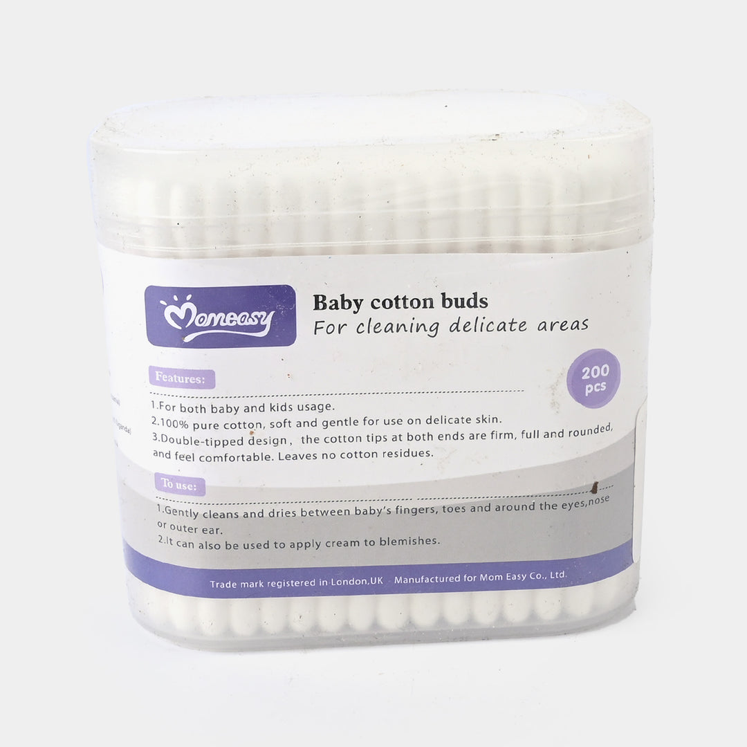 Cotton Buds 200Pcs– Safe & Gentle For Babies & Kids