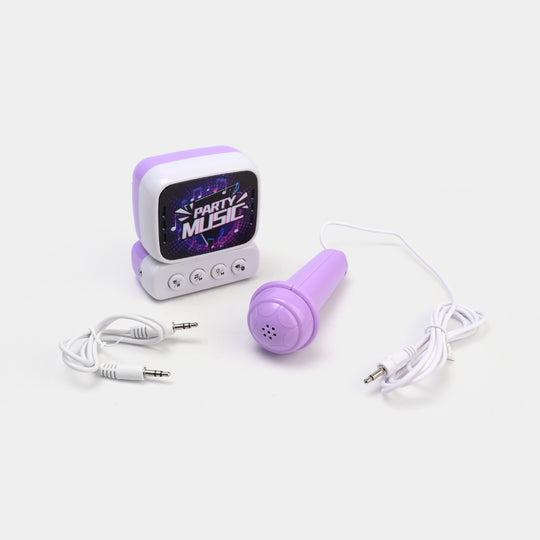 Party Music Sound Box Toy With Mic & LED Lights