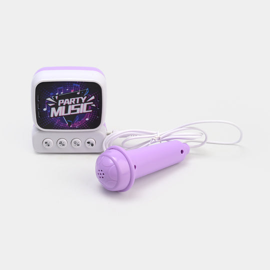 Party Music Sound Box Toy With Mic & LED Lights