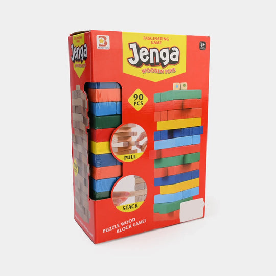 Jenga Game Wooden Blocks, Stacking Tower Game | 90PCS