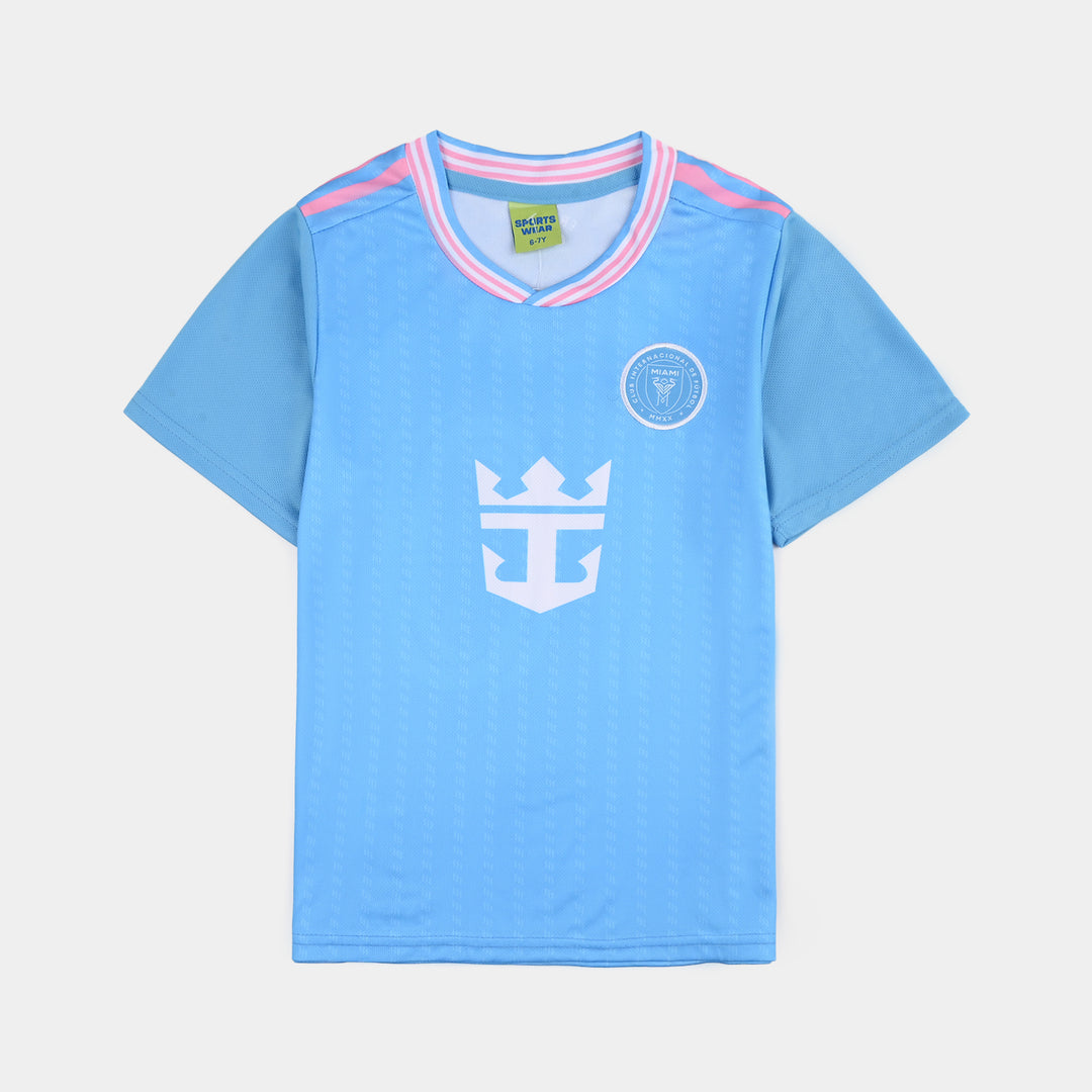 Boys Poly Jersey Suit – Sky Blue