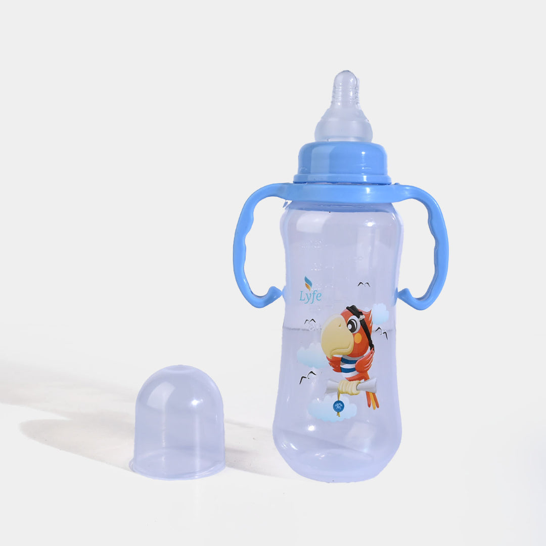 Lyfe Baby Plastic Feeding Bottle 9Oz |280ml |Basic Natural Blue