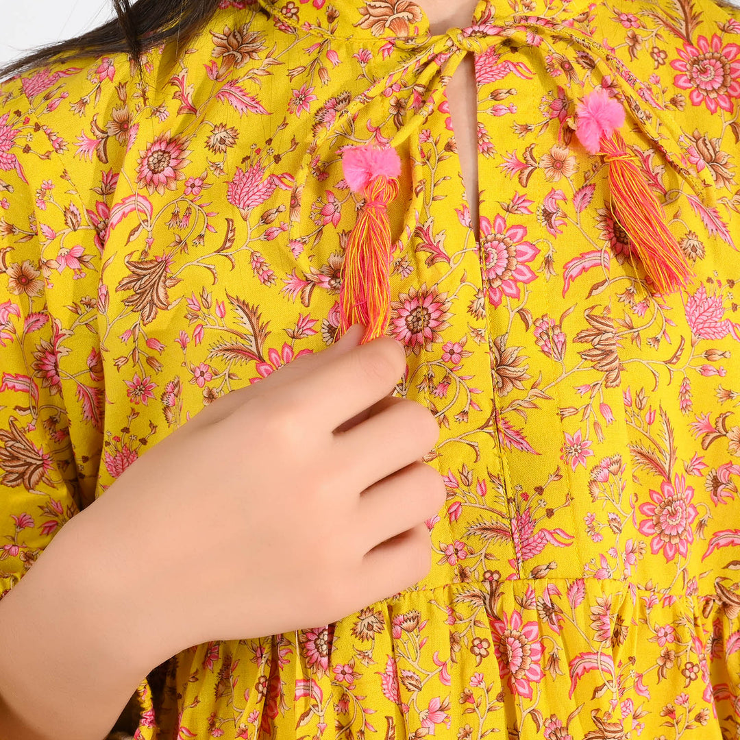 Girls Cotton Printed 2Pcs - Multi