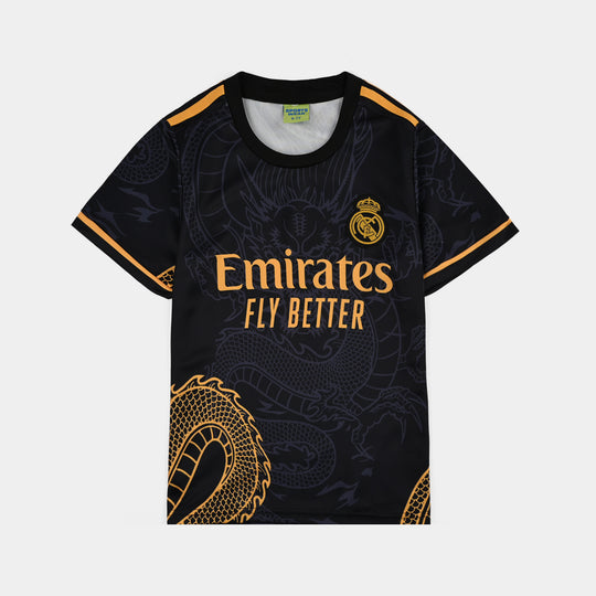 Boys Poly Jersey Suit – Black