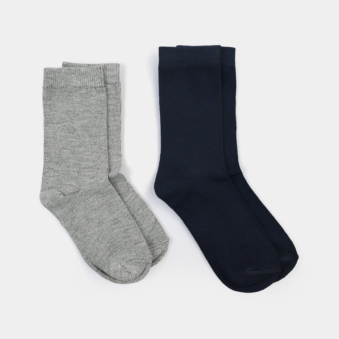 Boys Socks Pack Of 2 Basic-Grey.Navy