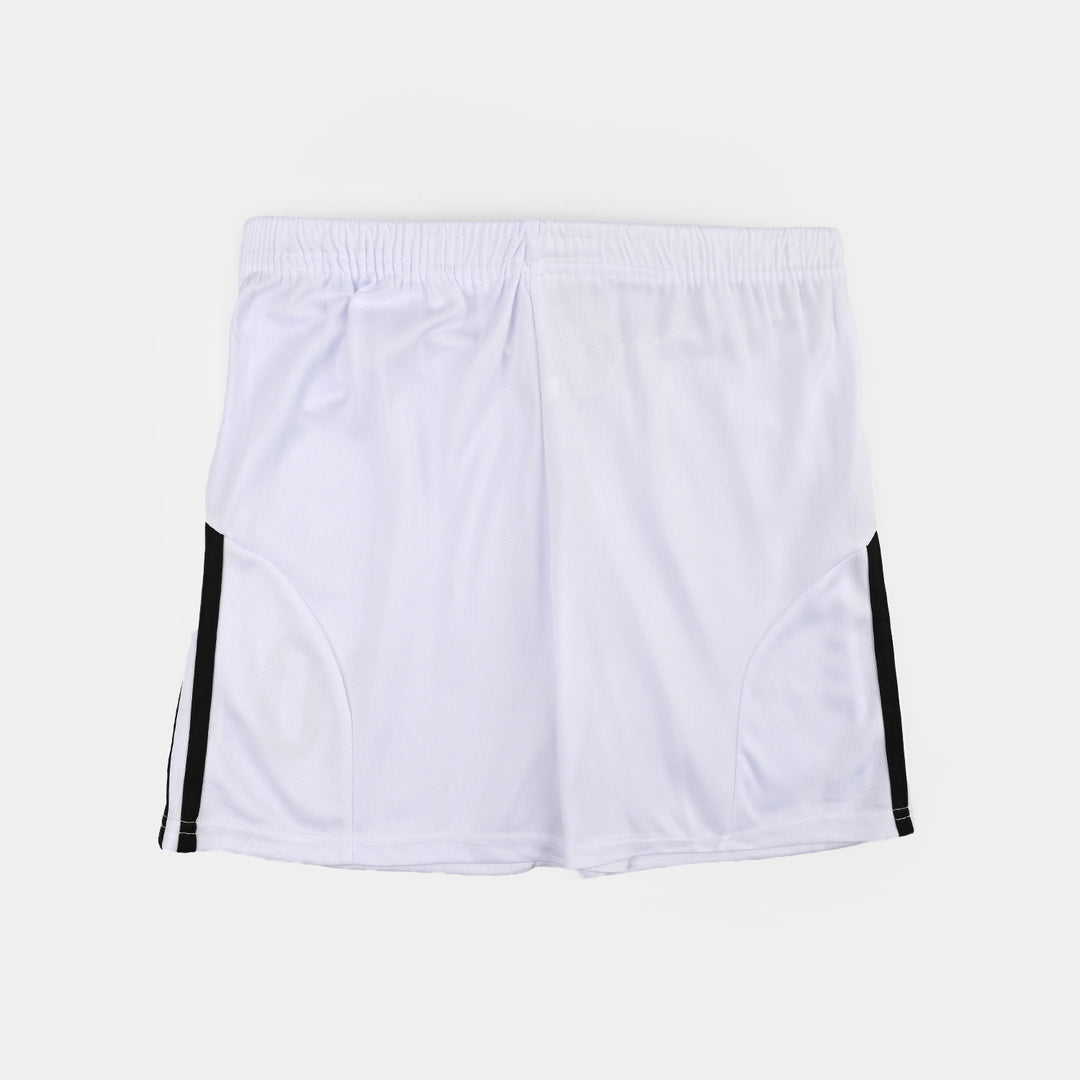 Boys Poly Jersey Suit – White