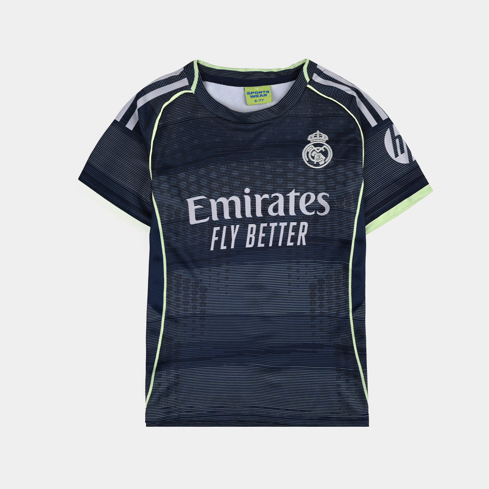 Boys Poly Jersey 2PC Suit-Blue