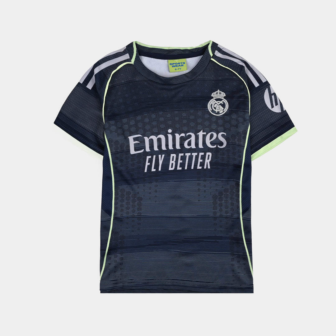 Boys Poly Jersey 2PC Suit-Blue
