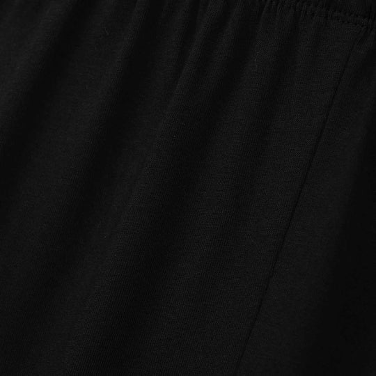 Girls Cotton Jersey Basic Tights-BLACK