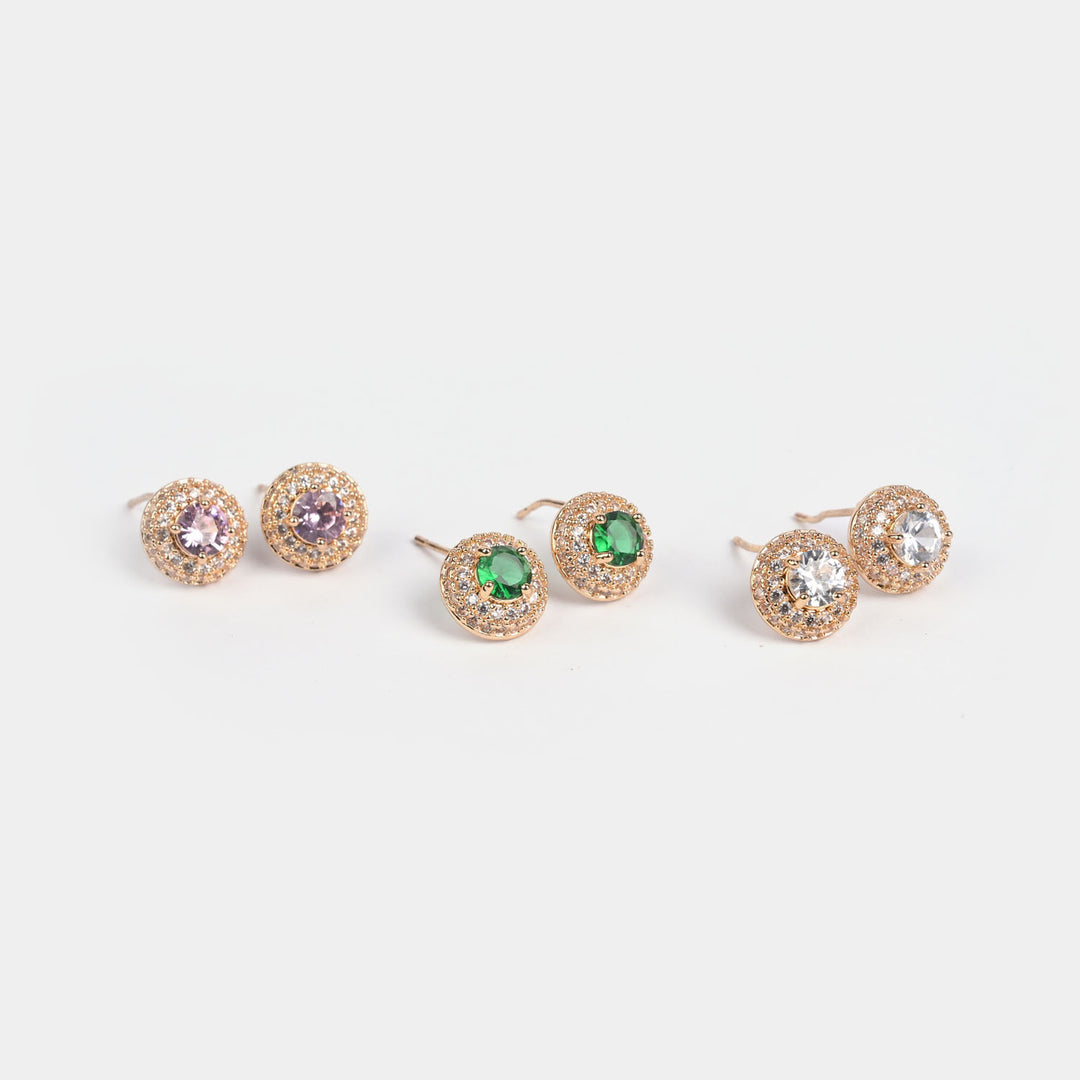 Girls Fancy & Stylish Earrings/Tops - Pack of 3