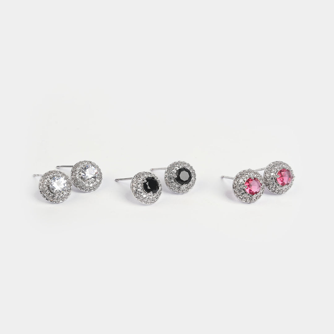 Girls Fancy & Stylish Earrings/Tops - Pack of 3